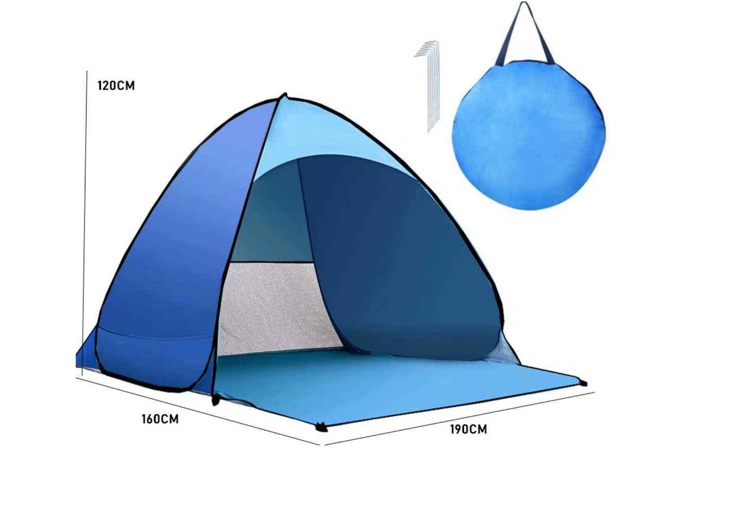 Tente de plage anti-UV pliable