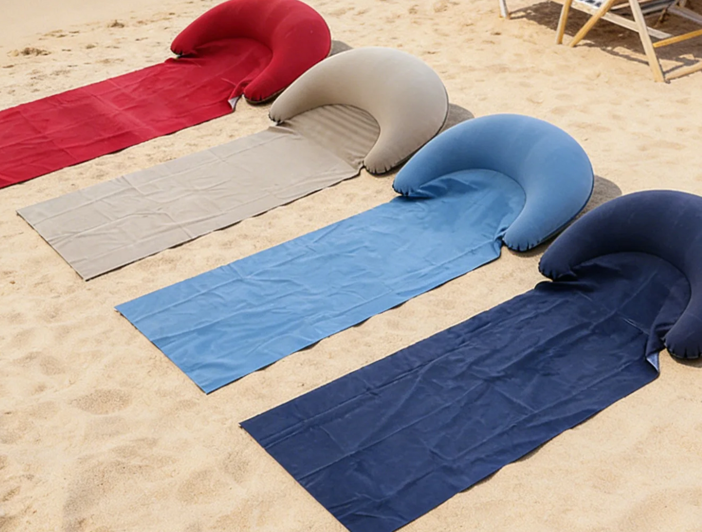 Tapis de plage gonflable pliable pour camping extérieur