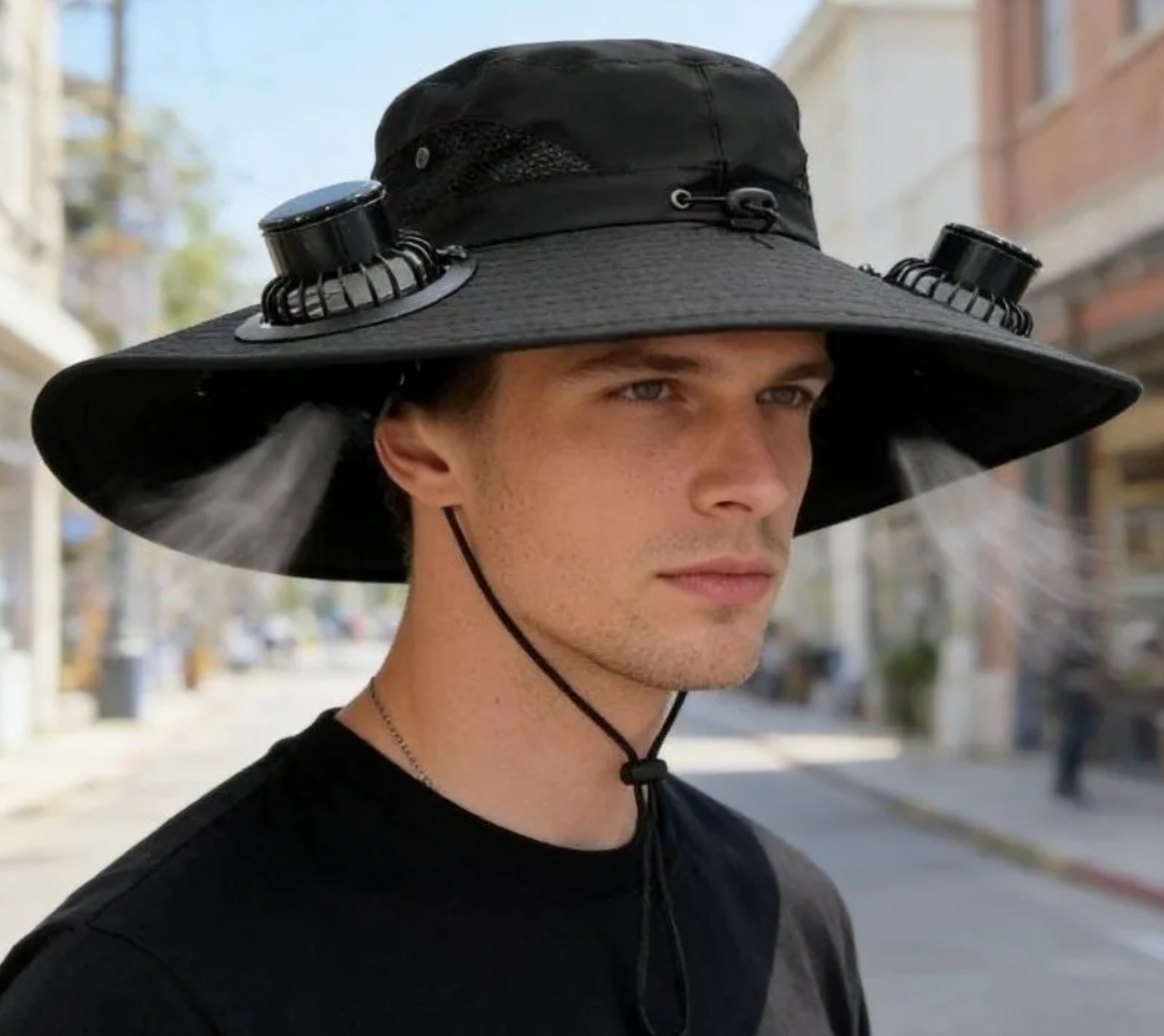 Chapeau ventilé pour l'été intelligent Anti-UV & Rechargeable